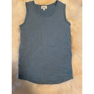Smalls Merino Kids Wool Base Layer Vest Tank Top – Denim Blue – 7-8y